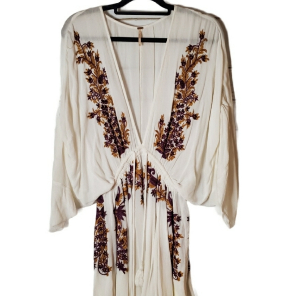Pretty Pineapple Embroidered Free People Dress